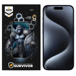Película Protetora Fosca p/ iPhone 15 Pro com Aplicador - Survivor - Gshield