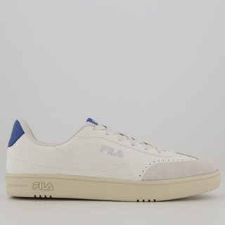 Tênis Fila Court 80 Off White e Azul em Oferta na Shopee