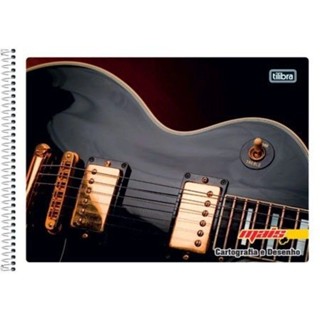 Caderno de Desenho 48fls Preto Guitarra D+ Tilibra