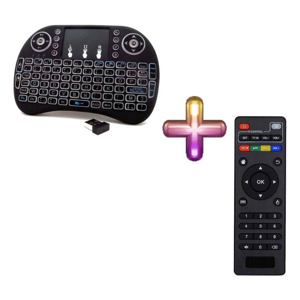 Controle Remoto E Teclado Smart Wireless Tv Box Pro 4k Novo