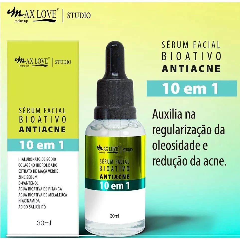 Sérum Facial Bioativo Antiacne 10 em 1 Max Love