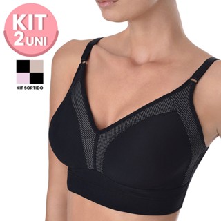 Kit com 2 Sutiãs Top Sustentação Moldurado Ultra Dilady