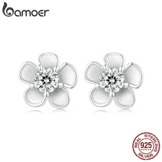 Brincos Bamoer 925 Sterling Sliver Moissanite Sakura Stud Jóias Para Mulheres em Oferta na Shopee