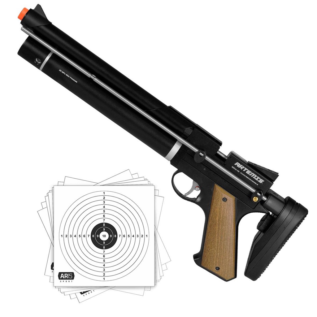 Pistola de Pressão 5.5mm PCP Artemis PP750 700fps + Alvos em Oferta na Shopee
