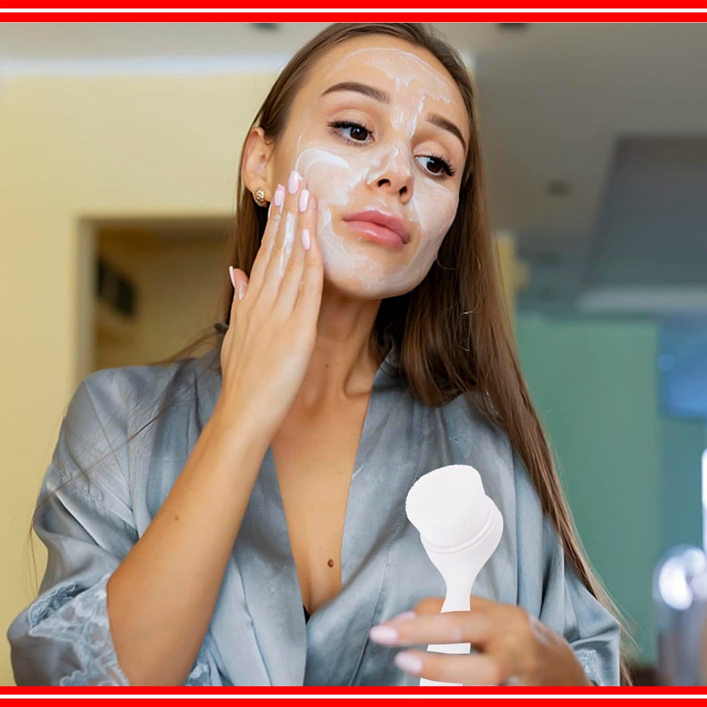 Escova Limpeza Facial 2 Em 1 Massagem Esponja Skin Care Produto Make Profissional