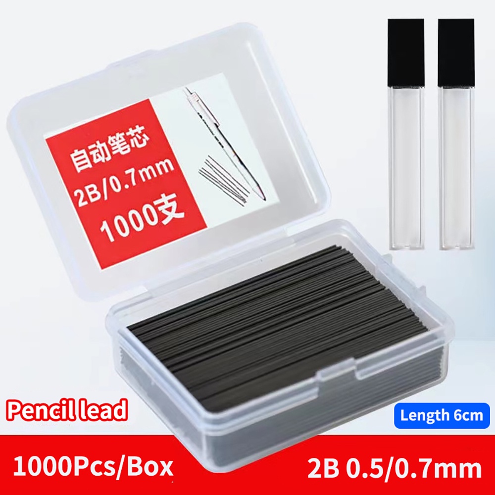 10000pcs 0.5/0.7mm 2B Recarga Automática De Lápis Apagável Liso De Grafite Recargas De Chumbo Estudante Desenho Papelaria em Oferta na Shopee