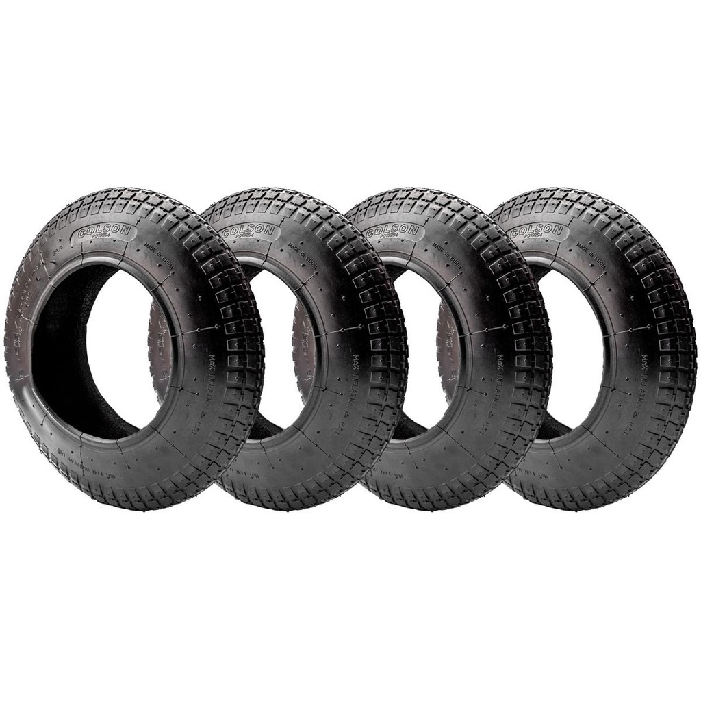 Kit 4 Pneu 3.25-8 Para Carriola Carrinho De Mão Mini Veiculos - Colson - 6357