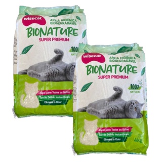 Areia Higiênica De Mandioca Para Gatos Wisecat 4kg kit 2Un em Oferta na Shopee
