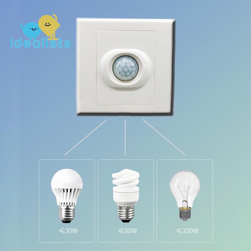 Idealistas LED PIR Sensor De Movimento Interruptor De Luz Infravermelha De Detecção Do Corpo Humano Automática Ligada Desligada Inteligente Para Escada De Corredor Nice