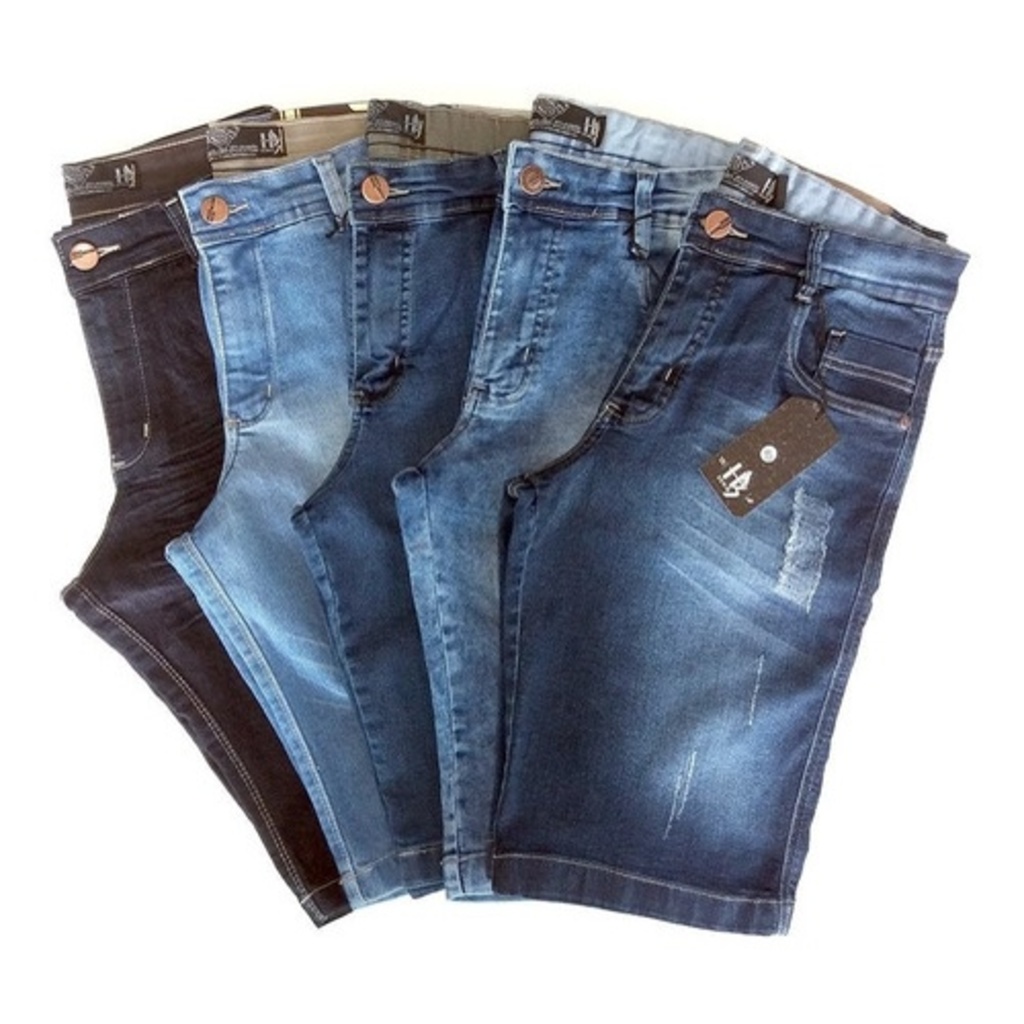 Kit 2 Bermuda Jeans Masculina direta da fbrica