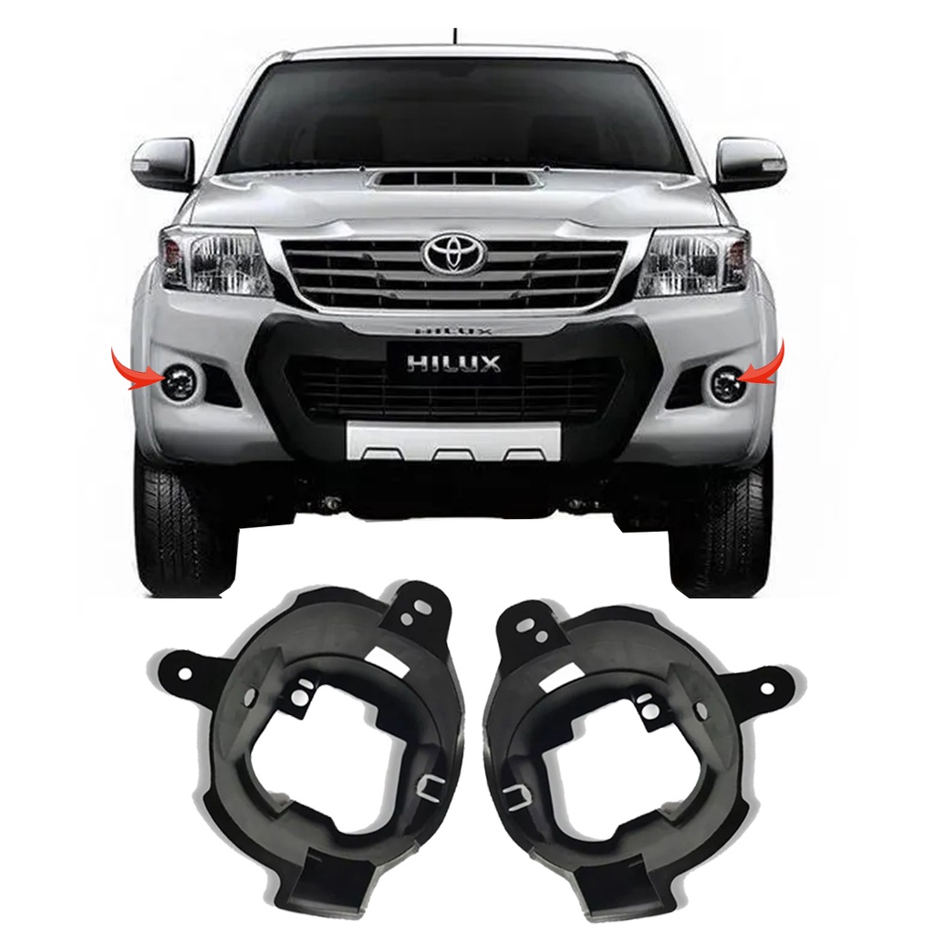 Par de Suporte Farol De Milha Hilux Pickup 2012 a 2015