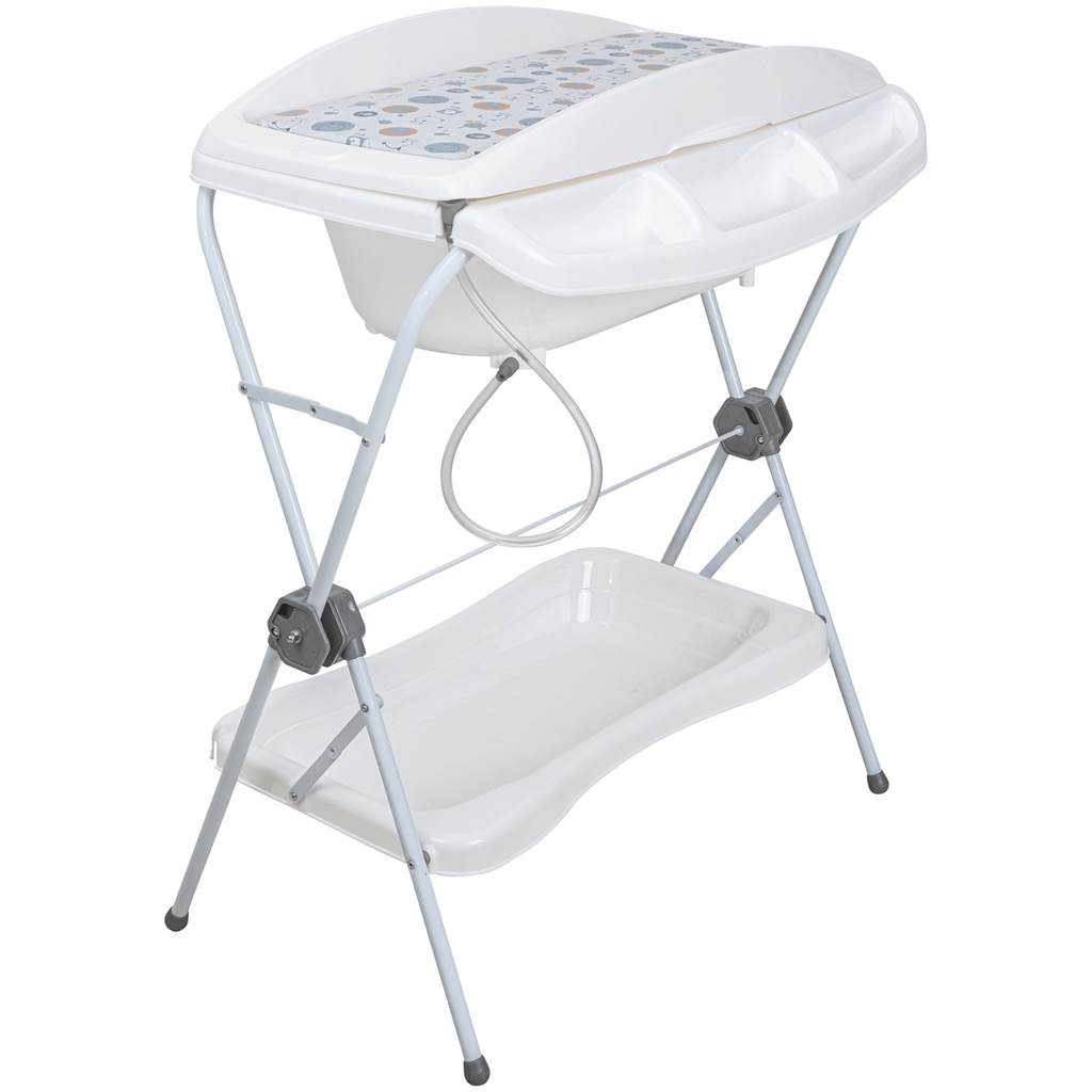 Banheira de Bebe Desmontavel com Trocador Kiddo Shower Grafite em Oferta na Shopee