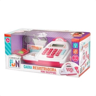 Brinquedo Creative Fun Caixa Registradora Mini Shopping Rosa Com Acessórios Multikids - BR1182 em Oferta na Shopee