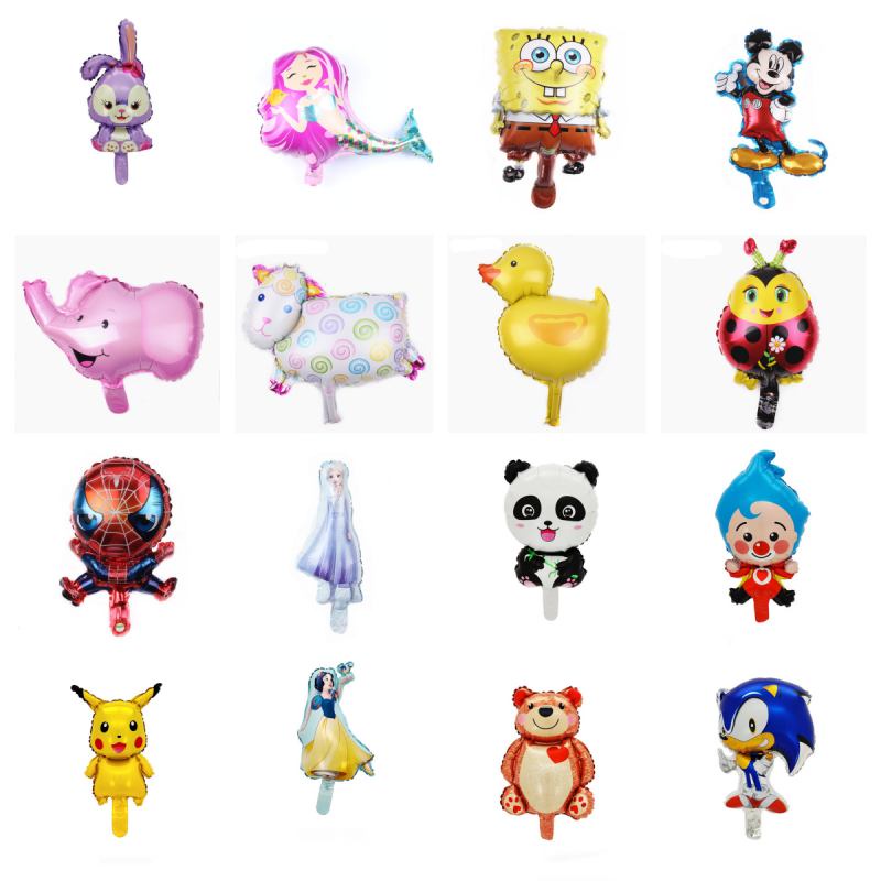48 mini desenhos animados em forma de balões de folha de alumínio/decorações de festa de aniversário das crianças em Oferta na Shopee
