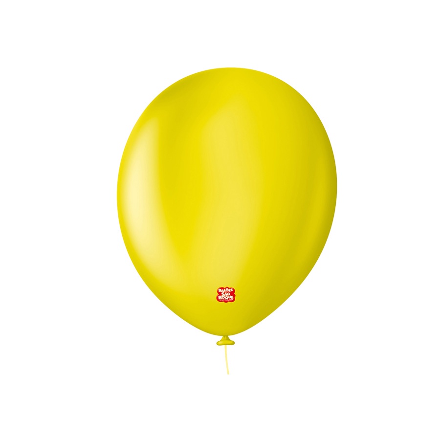 Balão Profissional Premium Uniq 9''23cm - Amarelo Citrus - 25 unidades - Balões São Roque - Rizzo - Home & Living