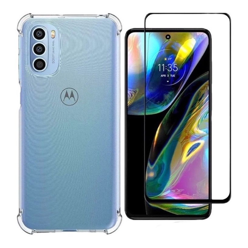 Capa Case Capinha Para Moto G52 G82 + Película 3D Vidro Temperado