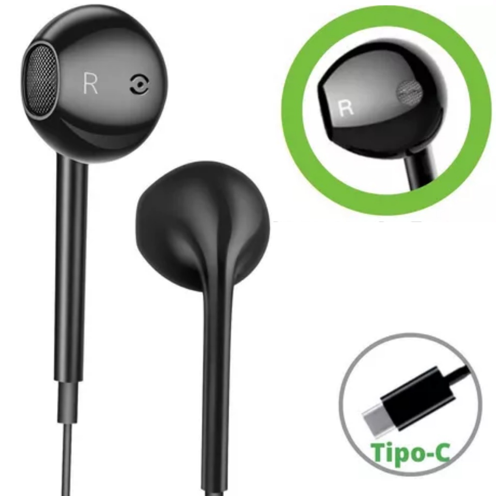 Fone USB C Fone de Ouvido Tipo C Mi 9 Lite M52 M53 M54 A34 A53 A54 A55 A73 A74 S20 Fe S21 Ultra S22 Plus S23 S24 Edge