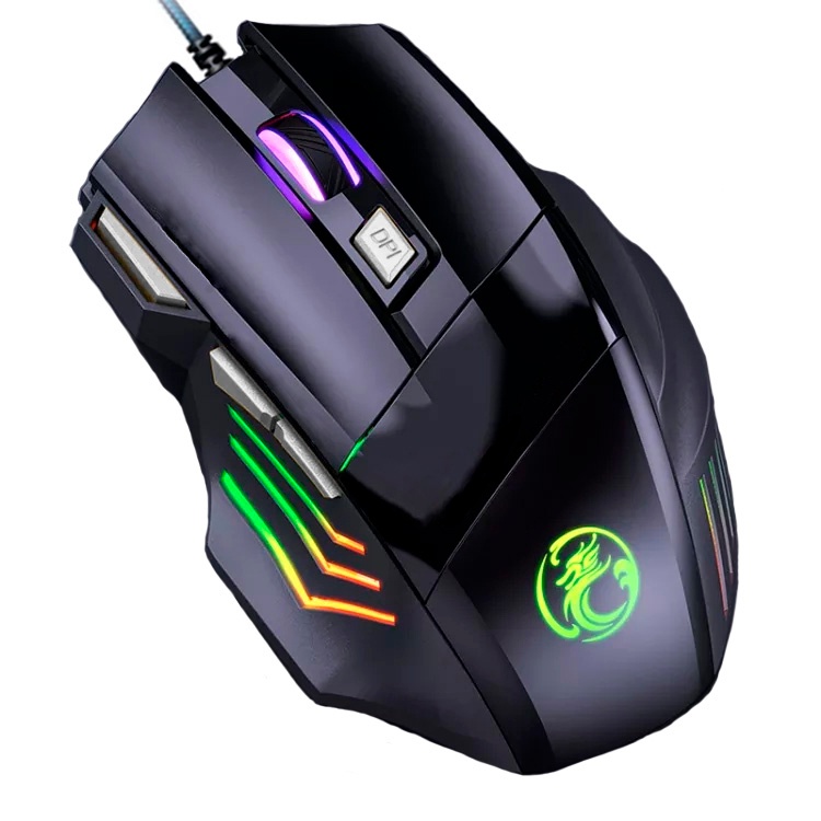 Mouse Gamer Para Jogo 3.200 DPI Óptico com LED RGB USB