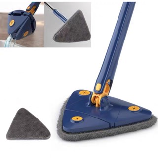 Esfregão Triangulo Com Total Mais REFIL (PANO) Rodo De Limpeza Mop Giratório 360º Rodo