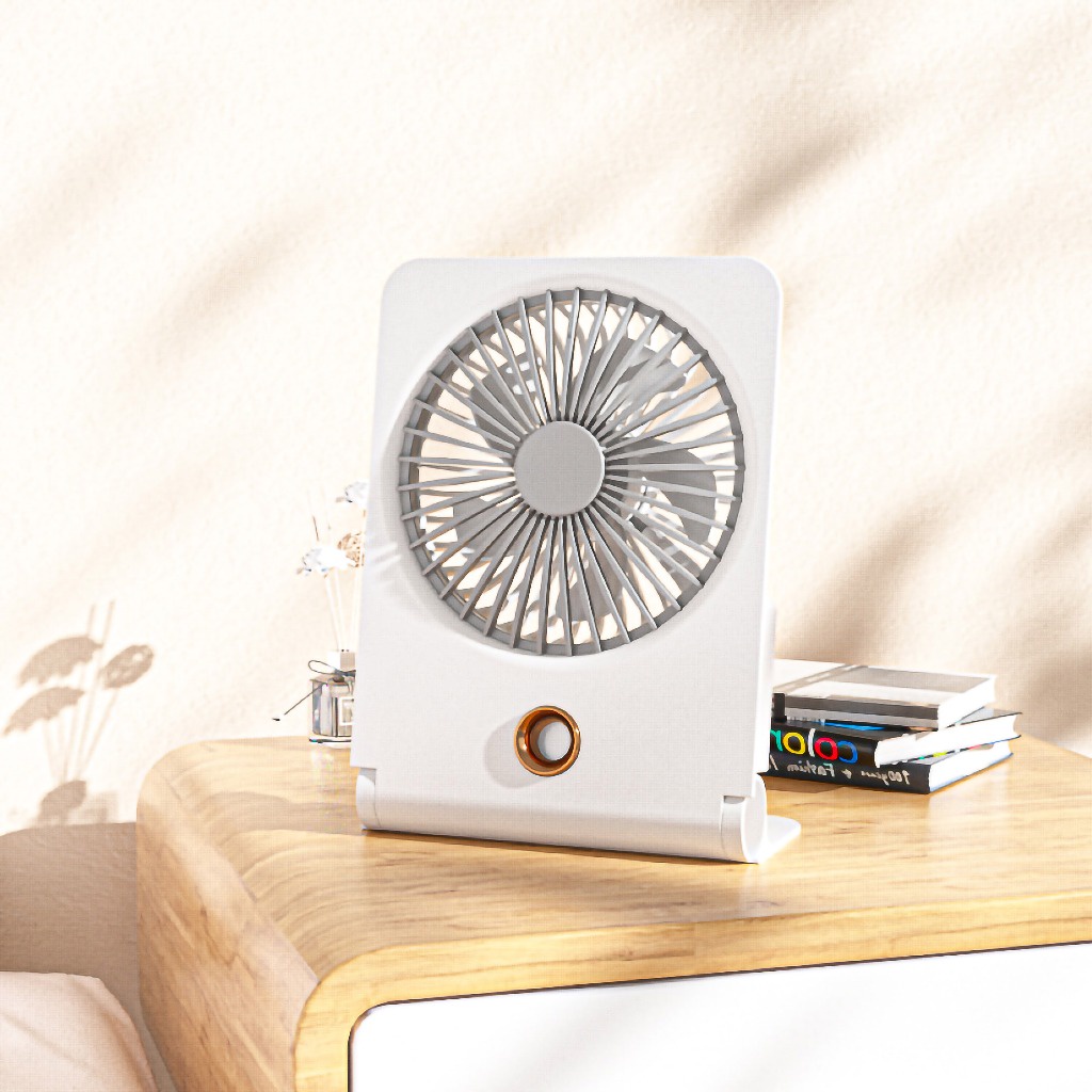 Ventilador Umidificador De Mesa Portátil Com Suporte De Parede Ajustável USB Ultra Slim