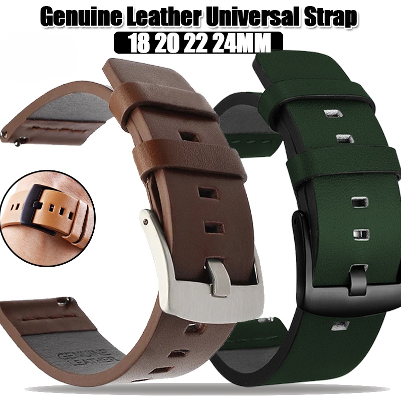 18mm 20mm 22mm 24mm Correia De Couro Pulseira De Liberação Rápida Compatível Com A Relógio Esportiva Samsung Galaxy 6 5 4 40/44mm 6classic 43/47mm huawei gt 2