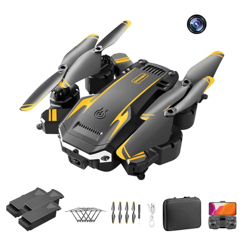 Drone G6 8K Profissional - 3 Baterias, Anti-Obs. Câmera, Vídeo/Foto, Wi-Fi, 360° + Bag