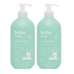 Kit 2 Sabonetes Líquidos Da Cabeça Aos Pés 100% Vegano Bebê 400ml Buba Care