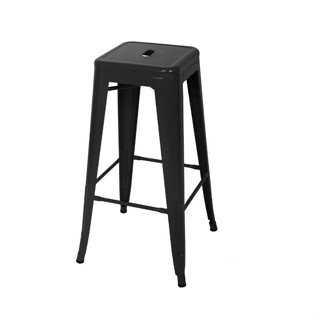 Banco Tolix em Aço 76cm Preto Coisas Coisinhas
