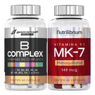 Vitaminas Do Complexo Premium 60 caps + K2 Menaquinona Mk7 149mcg 60 caps