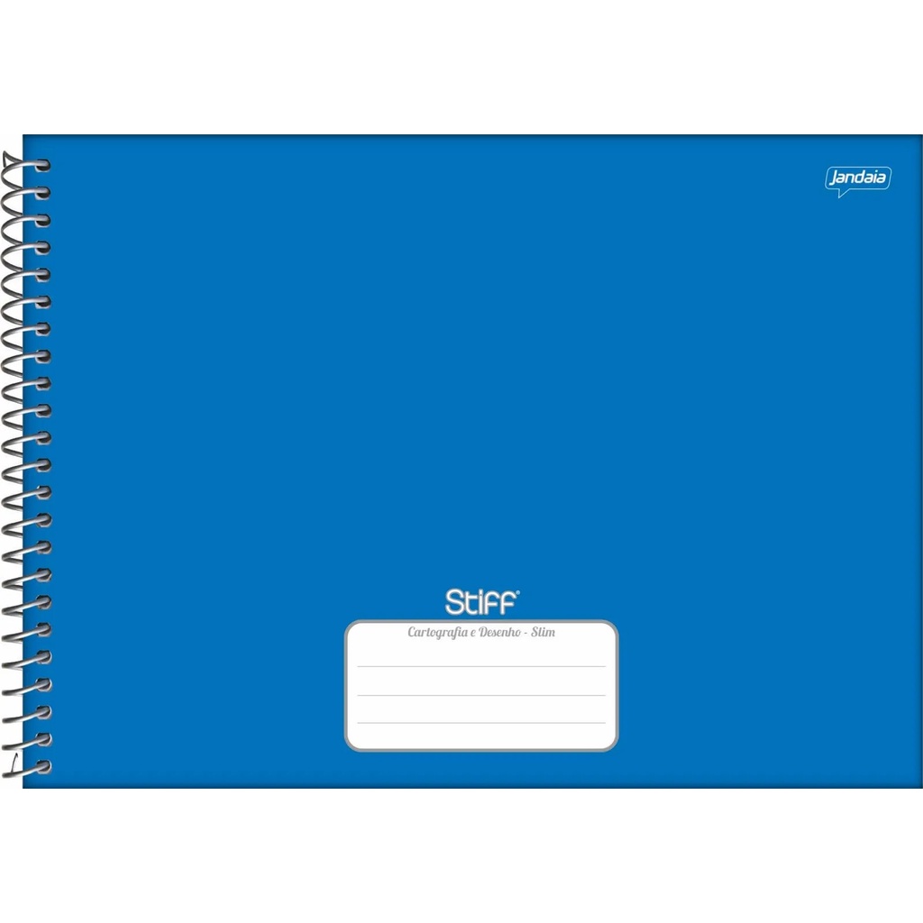 Caderno De Desenho Cartografia Espiral Stiff Azul 80 Folhas