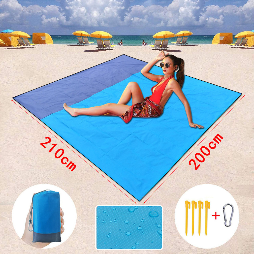 Tapete de piquenique com bolso tapete de Praia À Prova D ' Água Dobrável, Portátil camping e viagens de praia