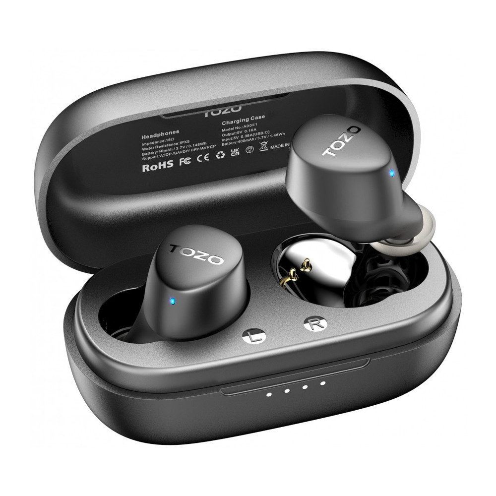 Fone de Ouvido In-Ear Tozo Agile Dots Bluetooth 5.3 Preto em Oferta na Shopee