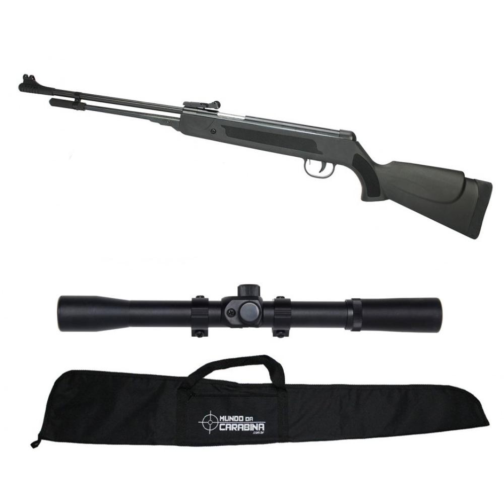 Carabina Pressão Power Fixxar 5.5 Gr 50kg Luneta E Capa