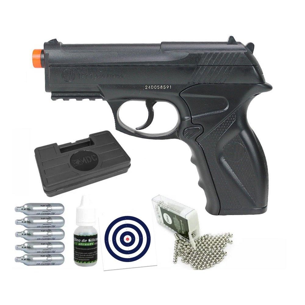Pistola de Pressão CO2 C11 Esferas 6mm Wingun + CO2 + Combo em Oferta na Shopee