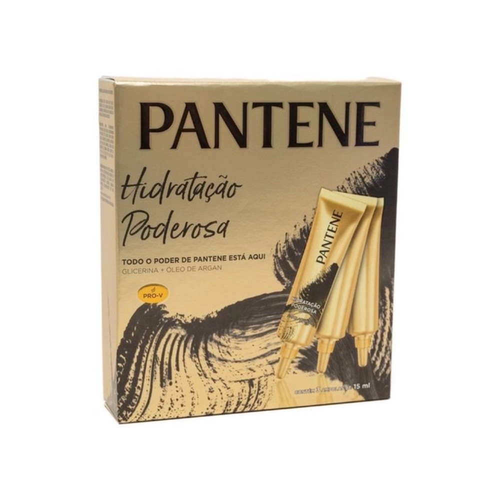 Kit Ampola de Tratamento Pantene Hidratação Poderosa com 3 unidades de 15ml
