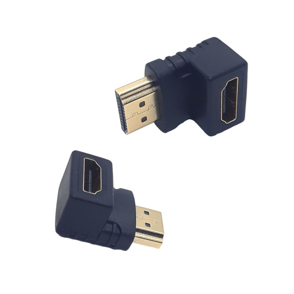 Adaptador HDMI Macho x HDMI Fêmea 90° - Conexão de Alta Qualidade e Praticidade