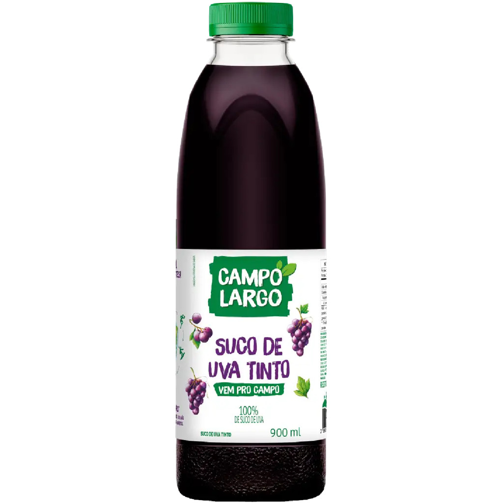 Suco de Uva Tinto - Garrafa Plástica 900ml  - Campo Largo
