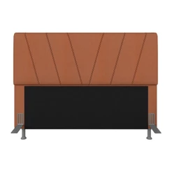 Cabeceira Estofada Queen Bragança Suede Terracota - Móveis Arapongas