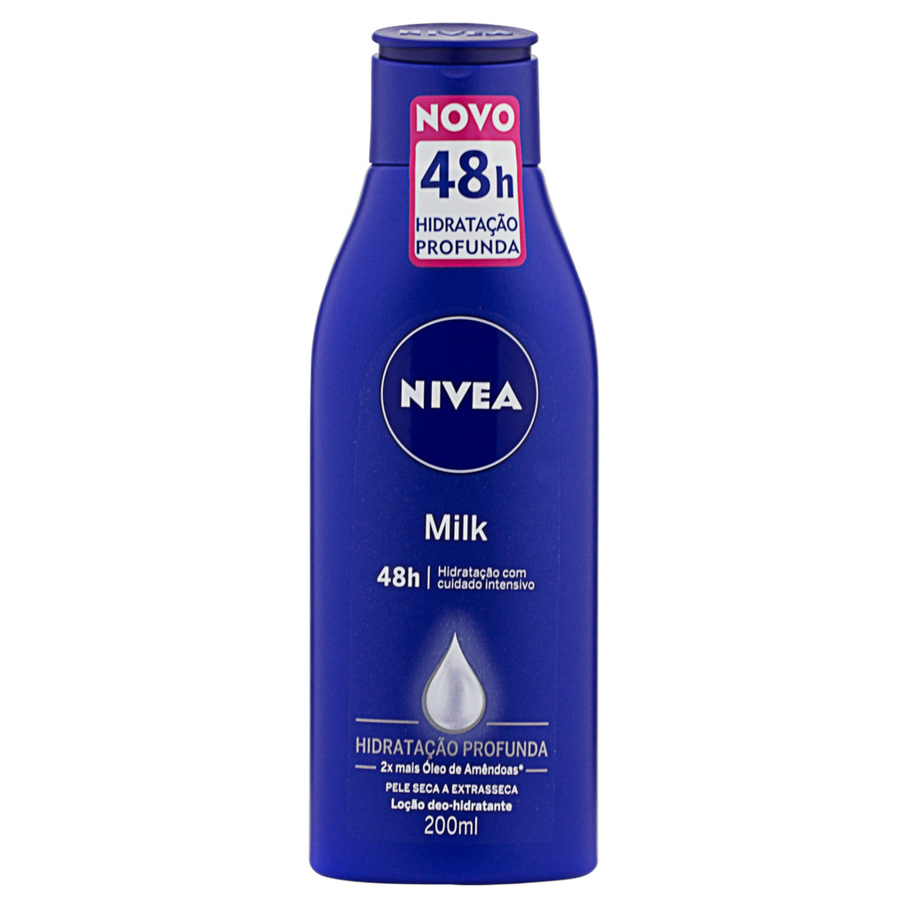 Loção Hidratante Corporal Nívea Milk Extra Seca 200ml em Oferta na Shopee