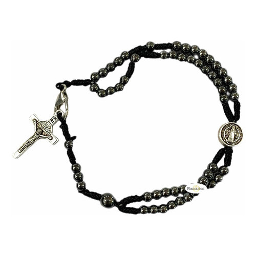 Terço De Pulso Hematita São Bento Pulseira Tercinho Braço
