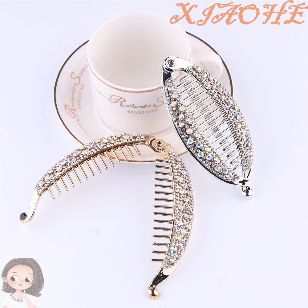 XIAOHE Clipes De Cabelo Acessórios Banana Mulher Luxuosa Barrettes Em Forma De Peixe Grampos em Oferta na Shopee