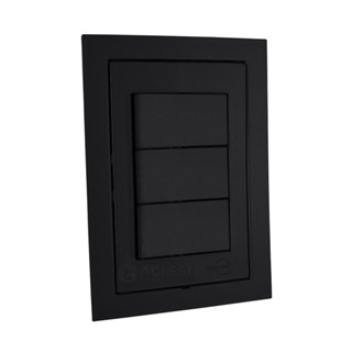 MT - CJ INTERRUPTOR TRIPLO SIMPLES 4X2 MONTADO - EKRON PRETO