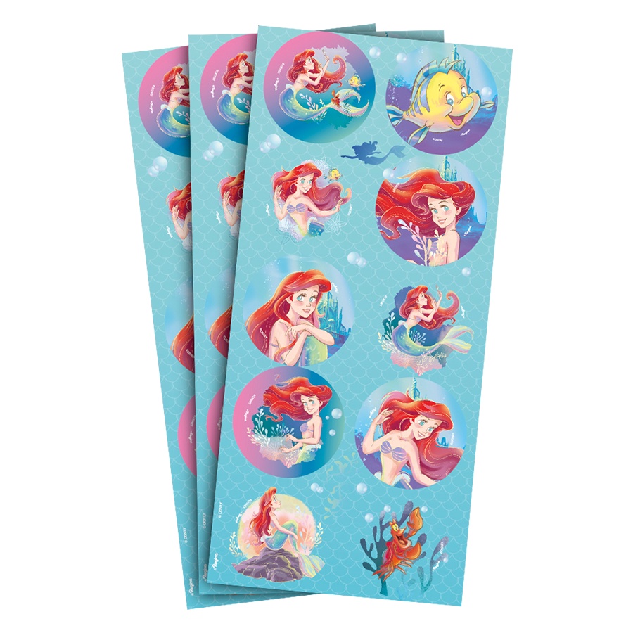 Adesivo Redondo - Ariel Disney - 30 unidades - Regina - Rizzo