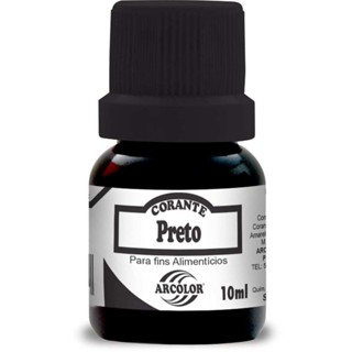Corante Líquido 10ml - Arcolor Preto