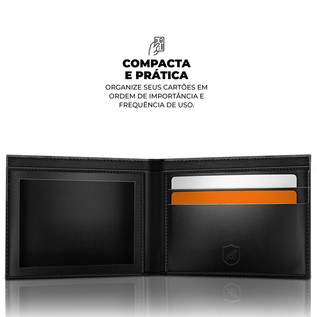 Detalhes do Carteira RFID Ultra Slim Masculina – Gshield | Segurança e Estilo em um Só Produto