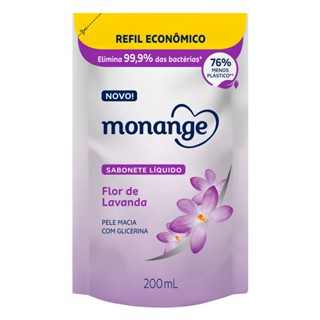 Sabonete Líquido Monange Flor de Lavanda Refil 200ml