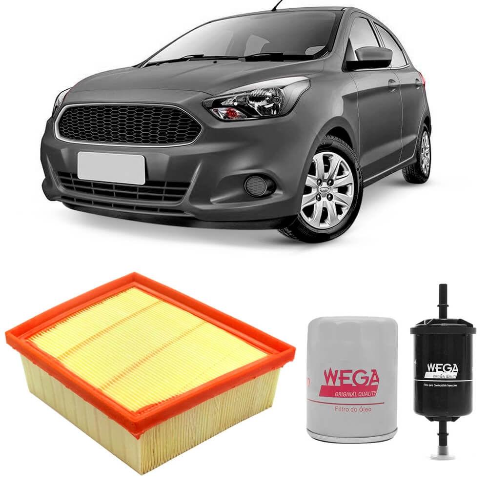 Kit Filtro Ar Óleo Combustível Ka 1.0 1.5 2015 A 2017 Flex - Spare Parts and Accessories for Vehicles
