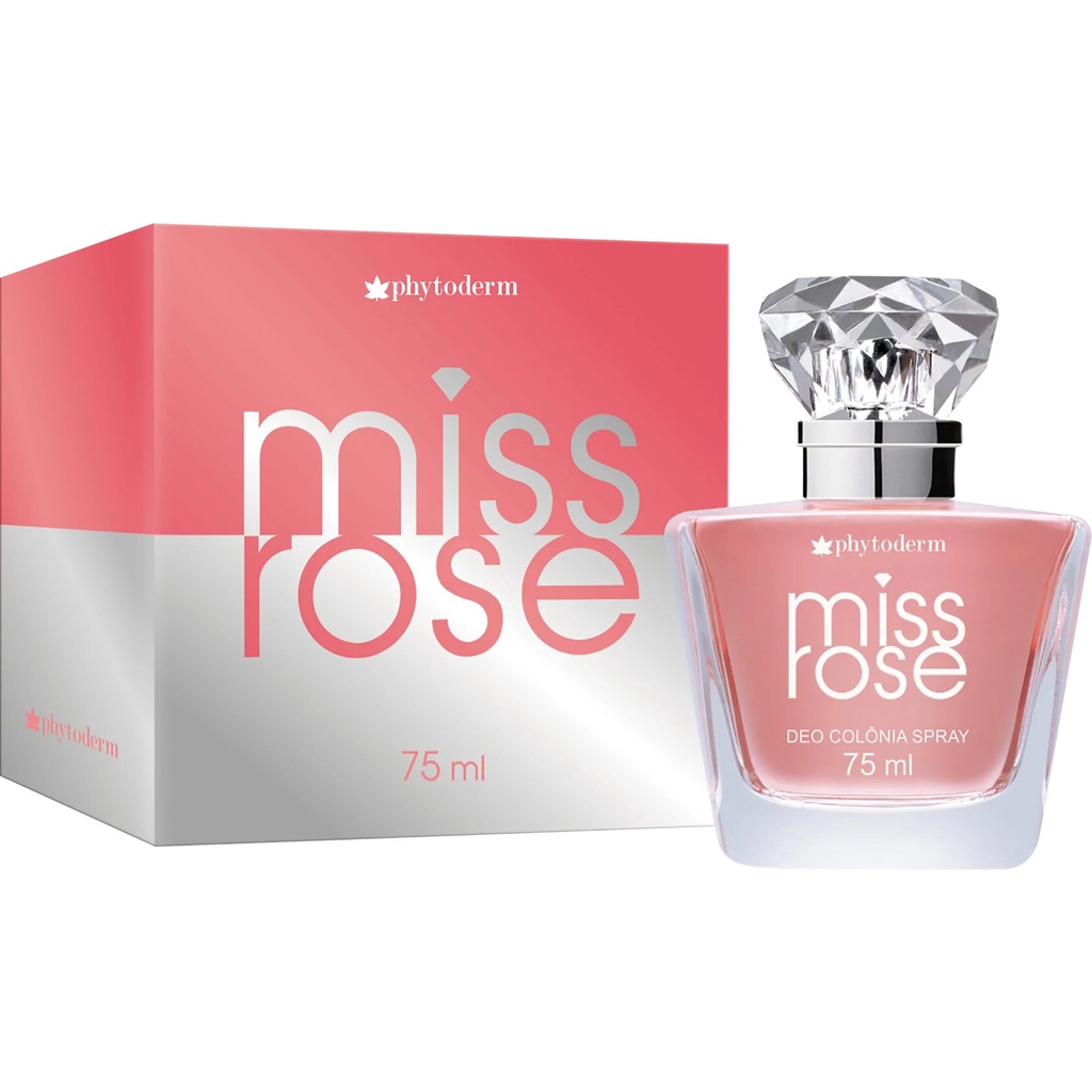 Colônia Perfume Phytoderm Miss Rose Feminino 75ml - Beauty