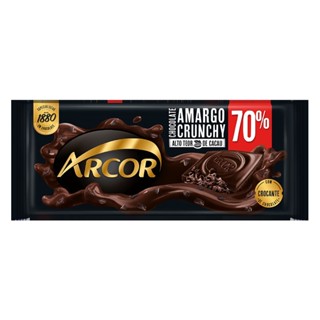 Chocolate Amargo 70% Crunchy 80g Arcor