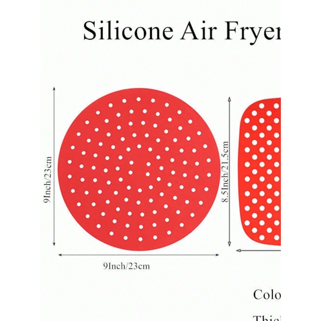 HYQ1801 Tapete Redondo Antiaderente De Silicone Para Air Fryer Reutilizável